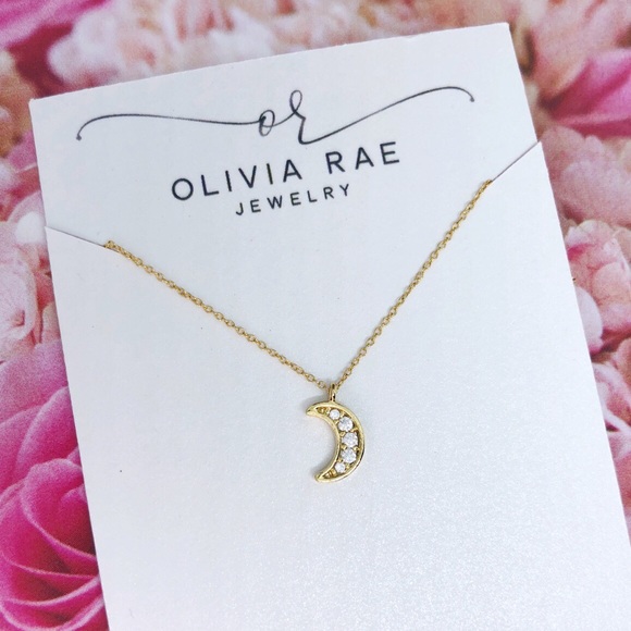 Dainty Gold Moon Necklace - Picture 2 of 7